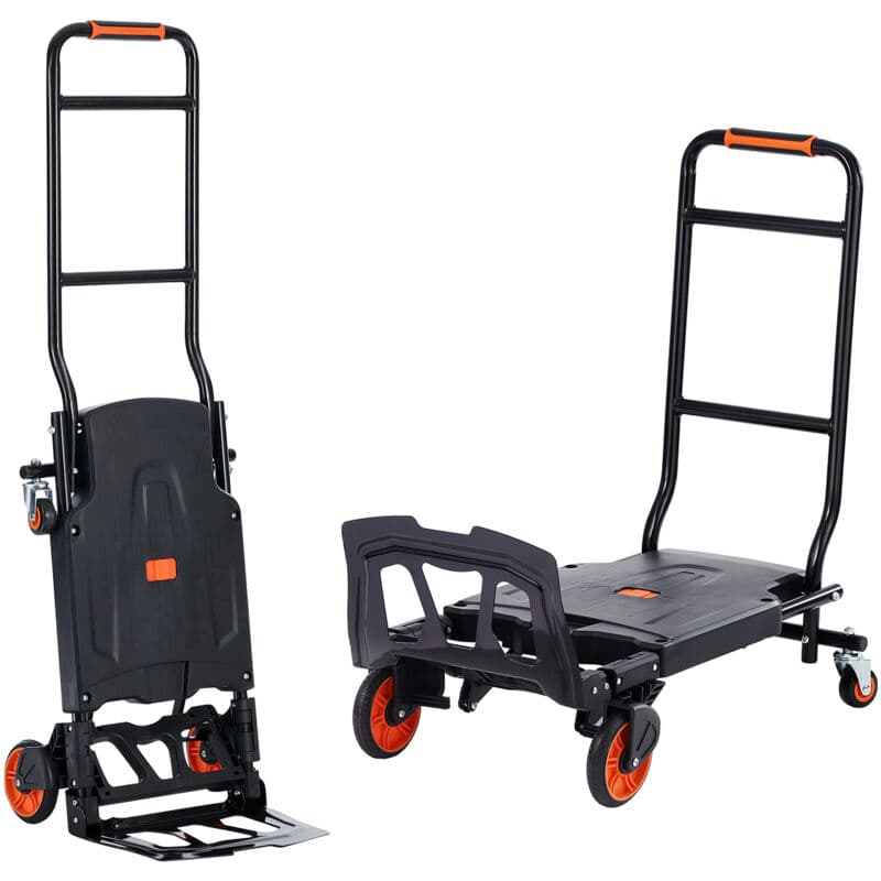 VEVOR Carrello a Mano Pieghevole in Alluminio Carrello a Mano Carrello Portacarichi Carico Max. 136kg, Carrello a Mano P