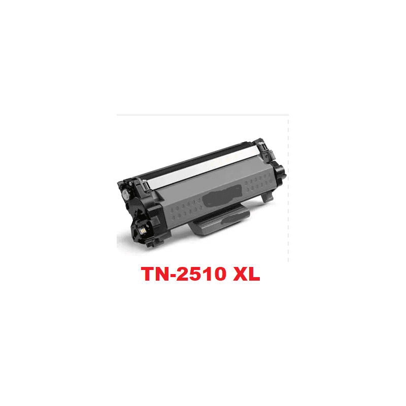 Toner Compatibile Brother TN2510XL Nero ad Alta Capacità con Chip, Resa fino a 3.000 Pagine, per Brother DCP-L2620DW/L26