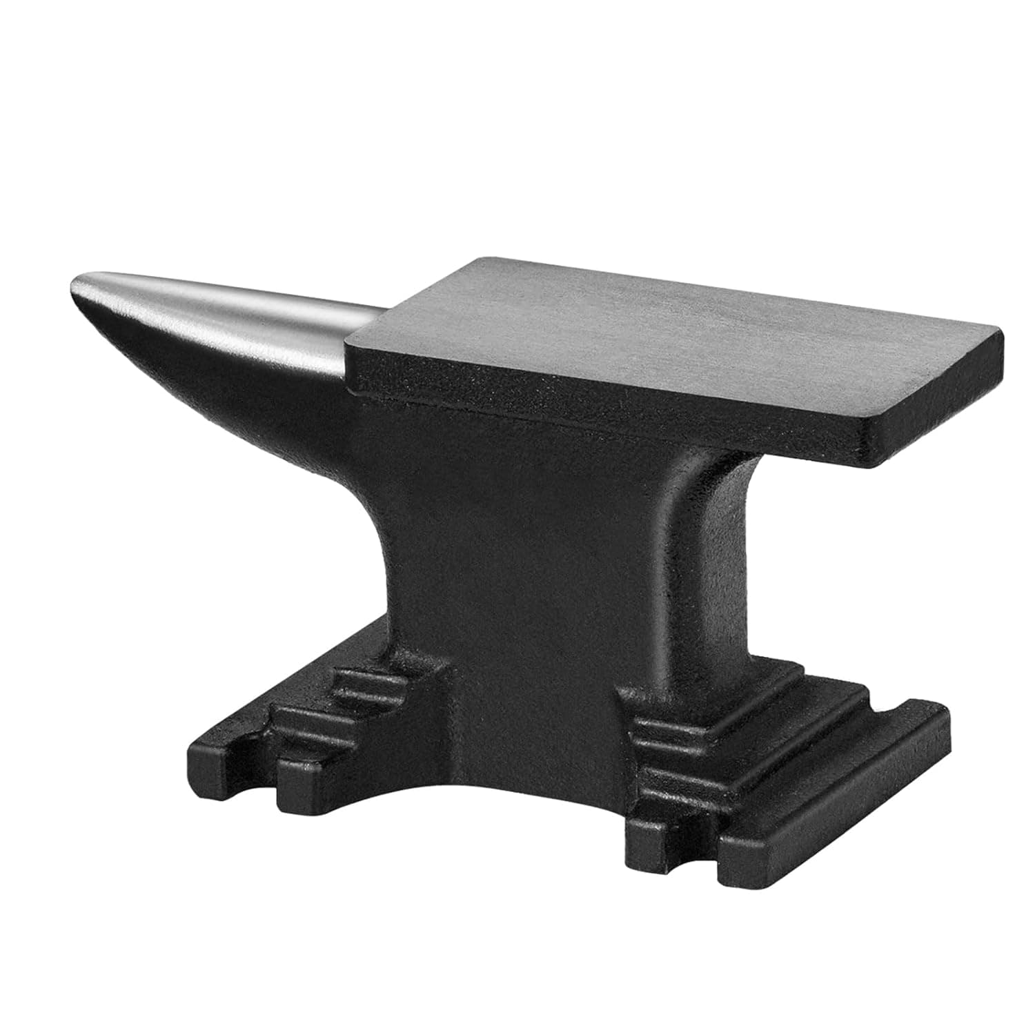 VEVOR Incudine da Fabbro, 4 kg Incudine in Acciaio Fuso a Corno Singolo Rotondo Compatto Resistente 132x68 mm Durezza 50