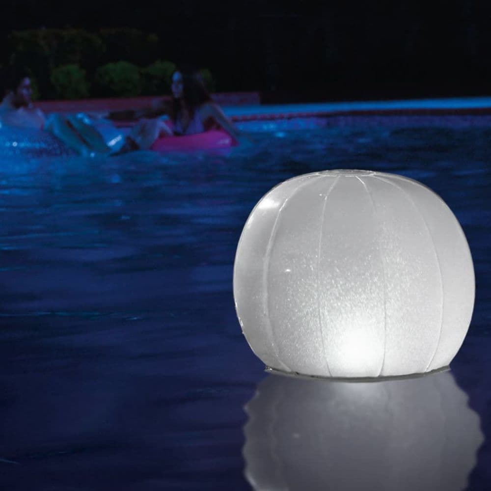 Intex 68695 Luce LED Galleggiante a Forma di Palla per Piscina e Spa, Illuminazione Multicolore Ricaricabile, Dimensioni