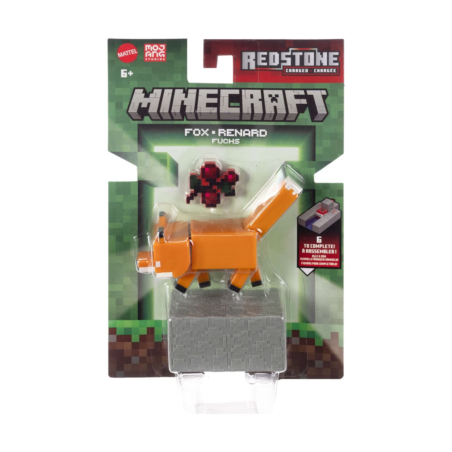 Minecraft Fox Action Figure & Accessory Set 3.25-inch Scale Collectible Toy with Building Piece | Dimensioni 15.00 × 10.